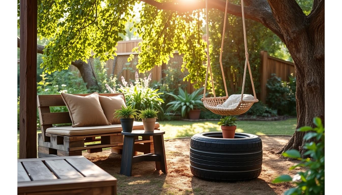 Gartenmöbel aus Recyclingmaterial